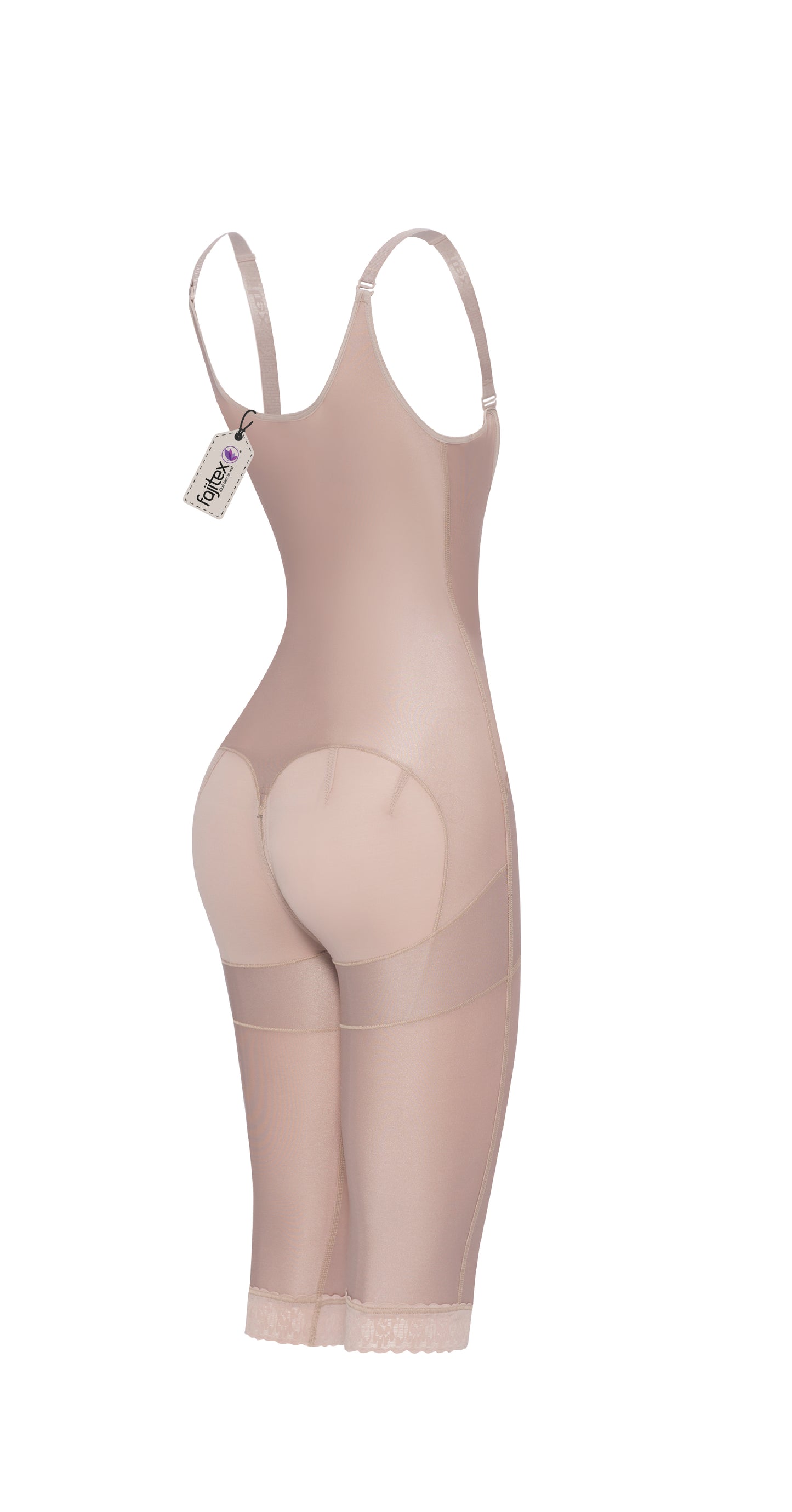 Faja hasta la rodilla, espalda alta. Referencia 012841 Beis,