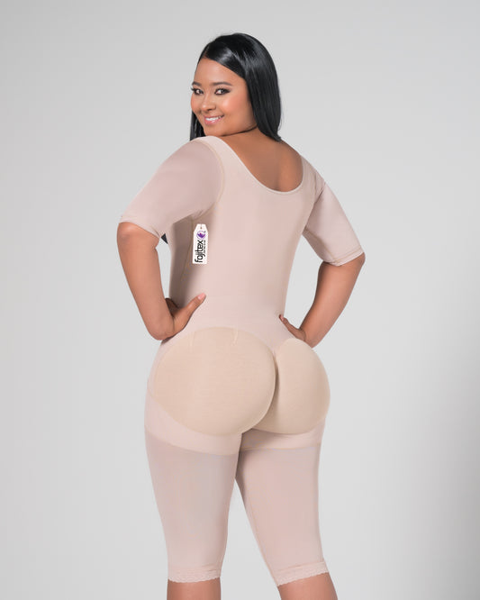 Faja senos libres con mangas hasta la rodilla. Referencia 022891 Beis.
