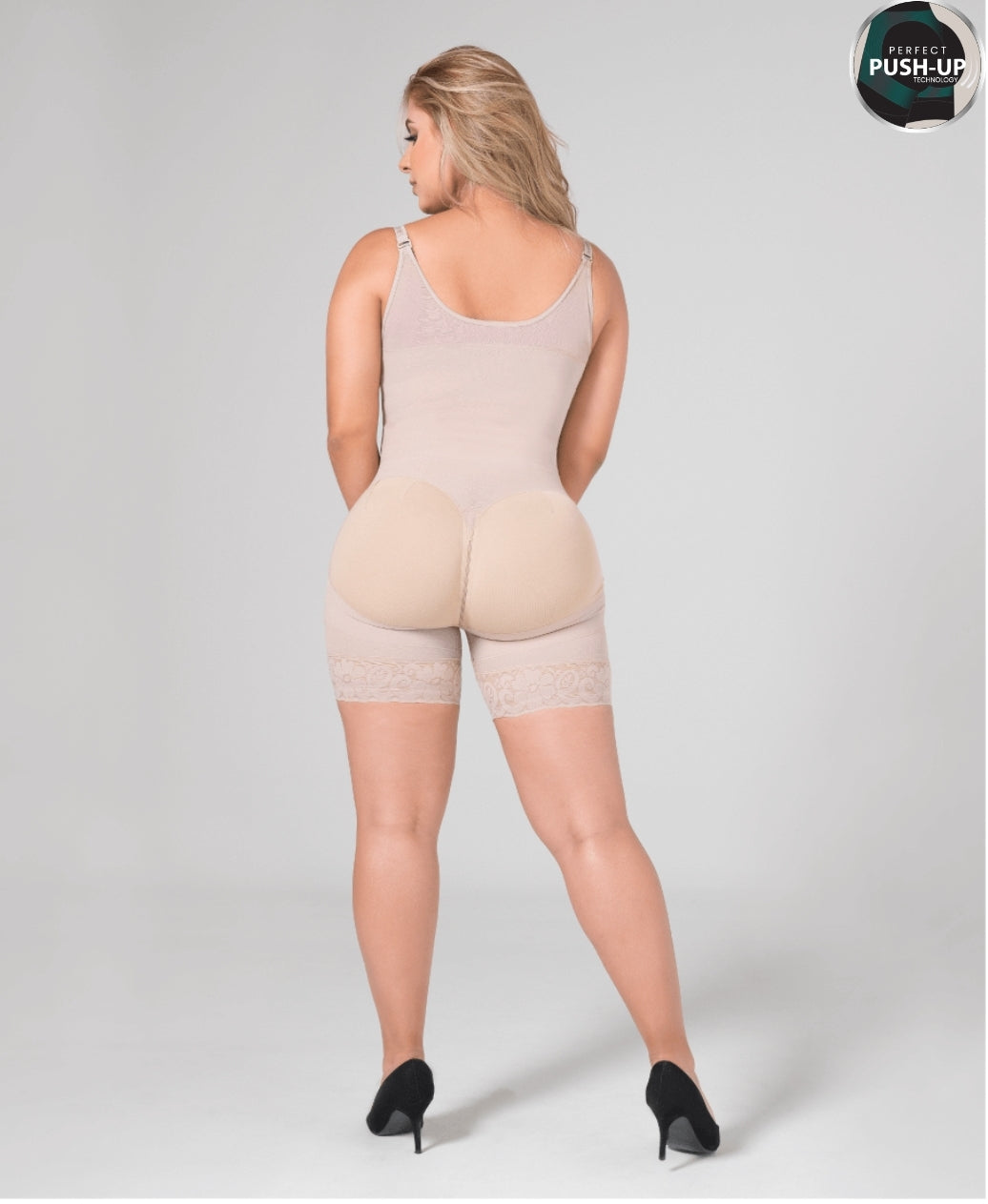 Faja Marilyn media pierna. hasta 4cm menos de cintura mientras la usas. Referencia 022541beis.