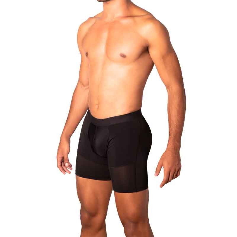 Bóxer masculino levanta cola. Referencia 036370 Negro.