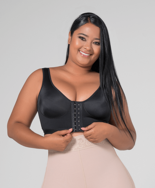 Bra Sin Costuras Uso Post-Procedimiento. Referencia 032140 Negro.