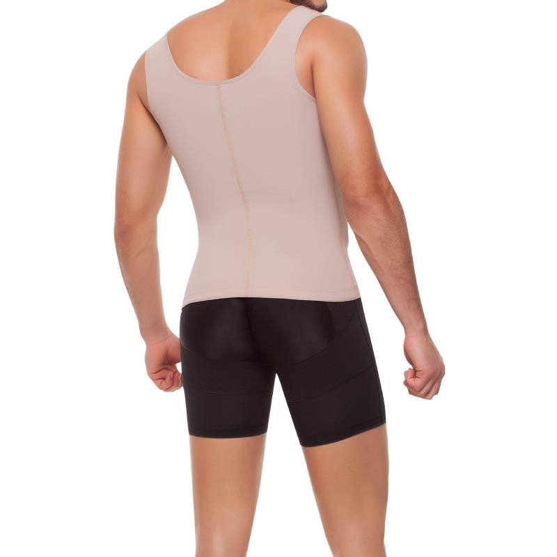 Chaleco para hombre, broche al centro. Referencia 026950 Beis.